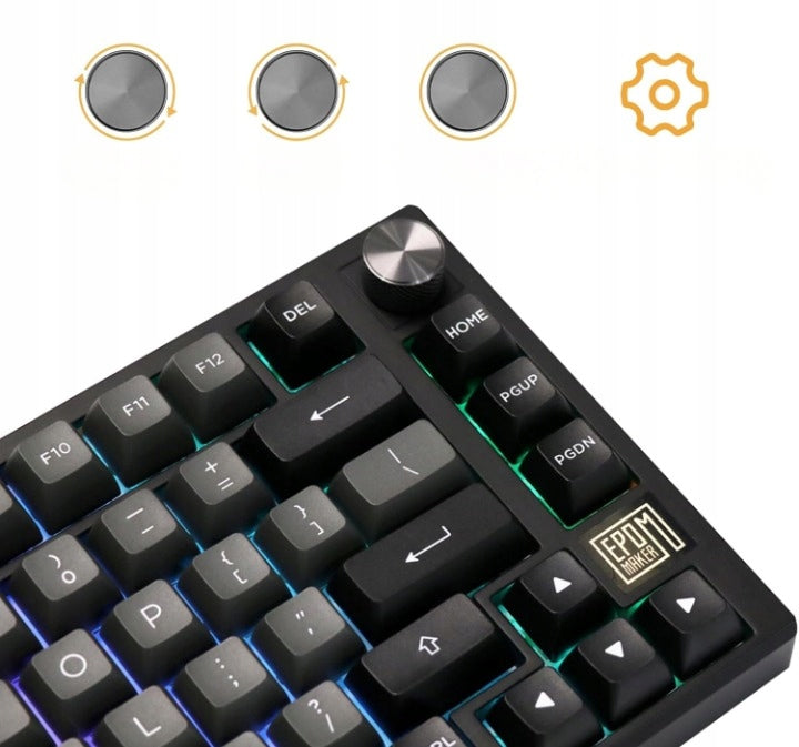 EPOMAKER TH80 SE Mechanical Keyboard 75% RGB Hot-Swap Bluetooth black Manufacturer code 5908456433111