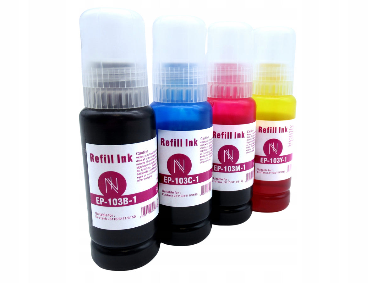 EPSON REPLACEMENT INKS FOR EPSON EcoTank - SET OF 4 x 70ml Packaging status original
