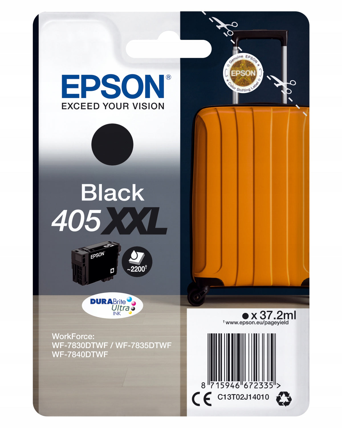 EPSON Singlepack black 405XXL DURABrite Ultra Ink