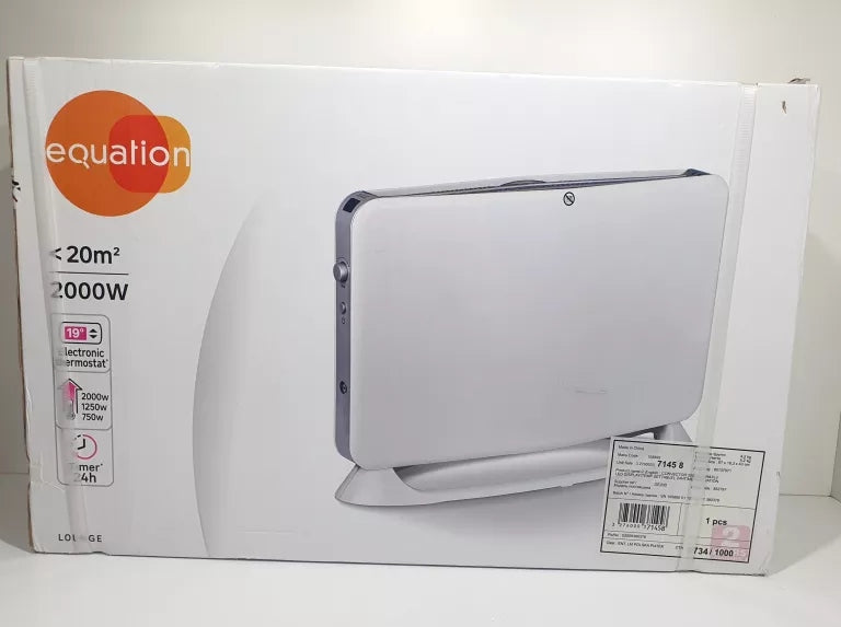 EQUATION PORTABLE CONVECTOR HEATER 2000 W Color white