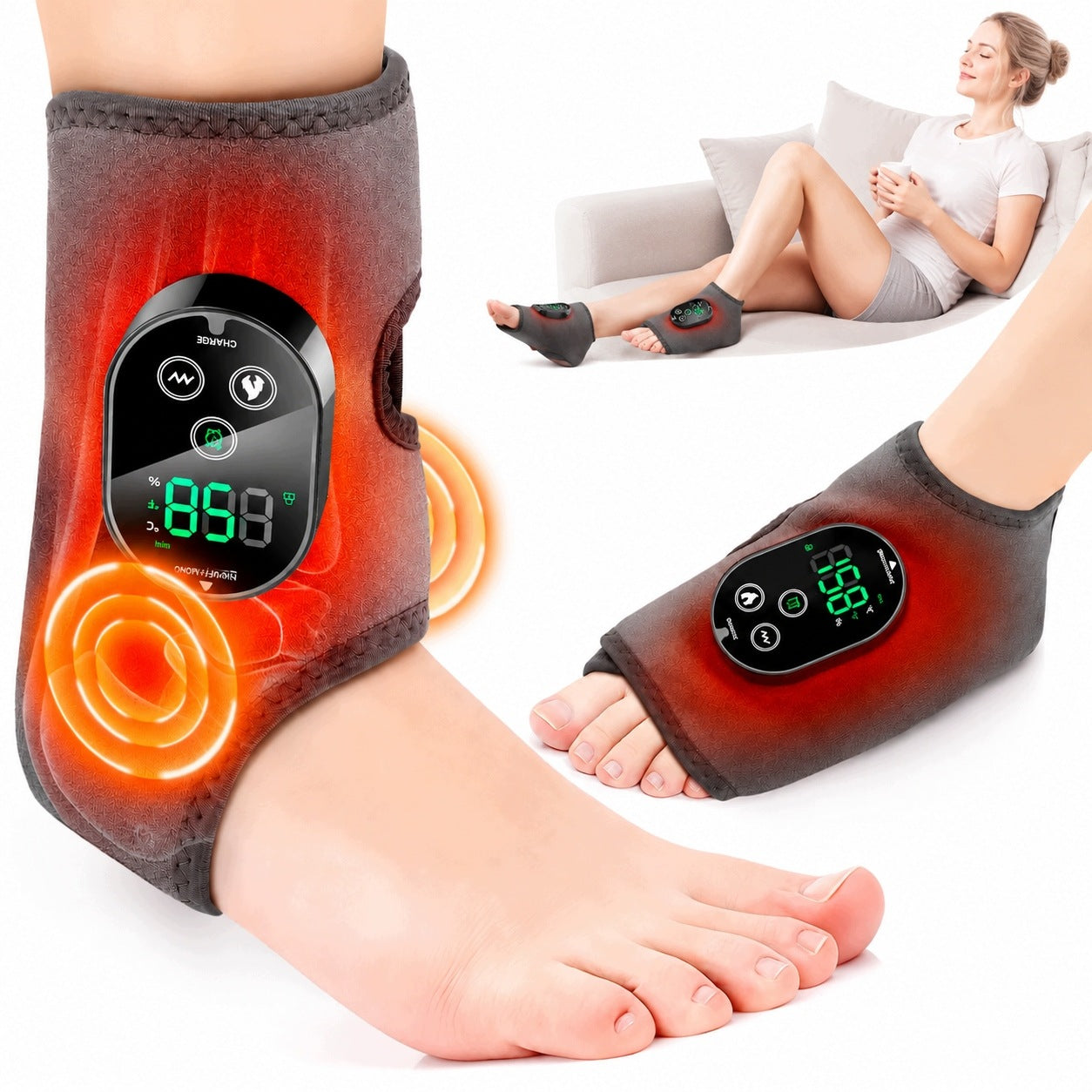 ERGONOMIC FOOT AND ANKLE MASSAGER FOR FOOT RELAXATION 3000 mAh