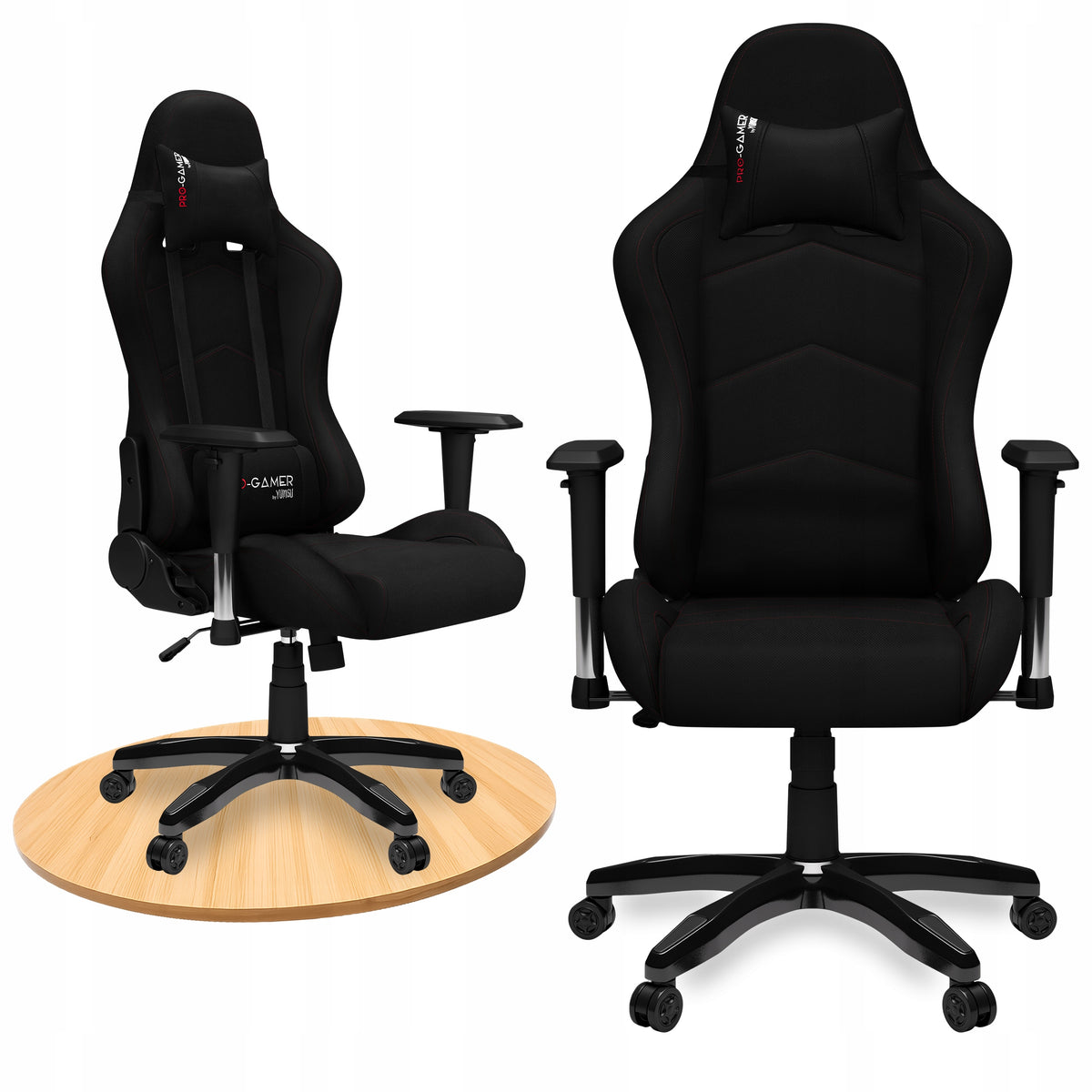 ERGONOMIC GAMING CHAIR PRO-GAMER FALCON PLUS BLACK MATERIAL