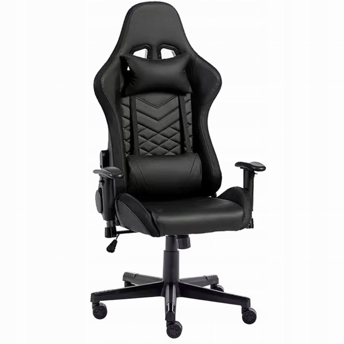 ERGONOMIC GAMING OFFICE CHAIR FOR HOME BLACK WITH ADJUSTMENT AND CUSHION EAN (GTIN) 5905610253141