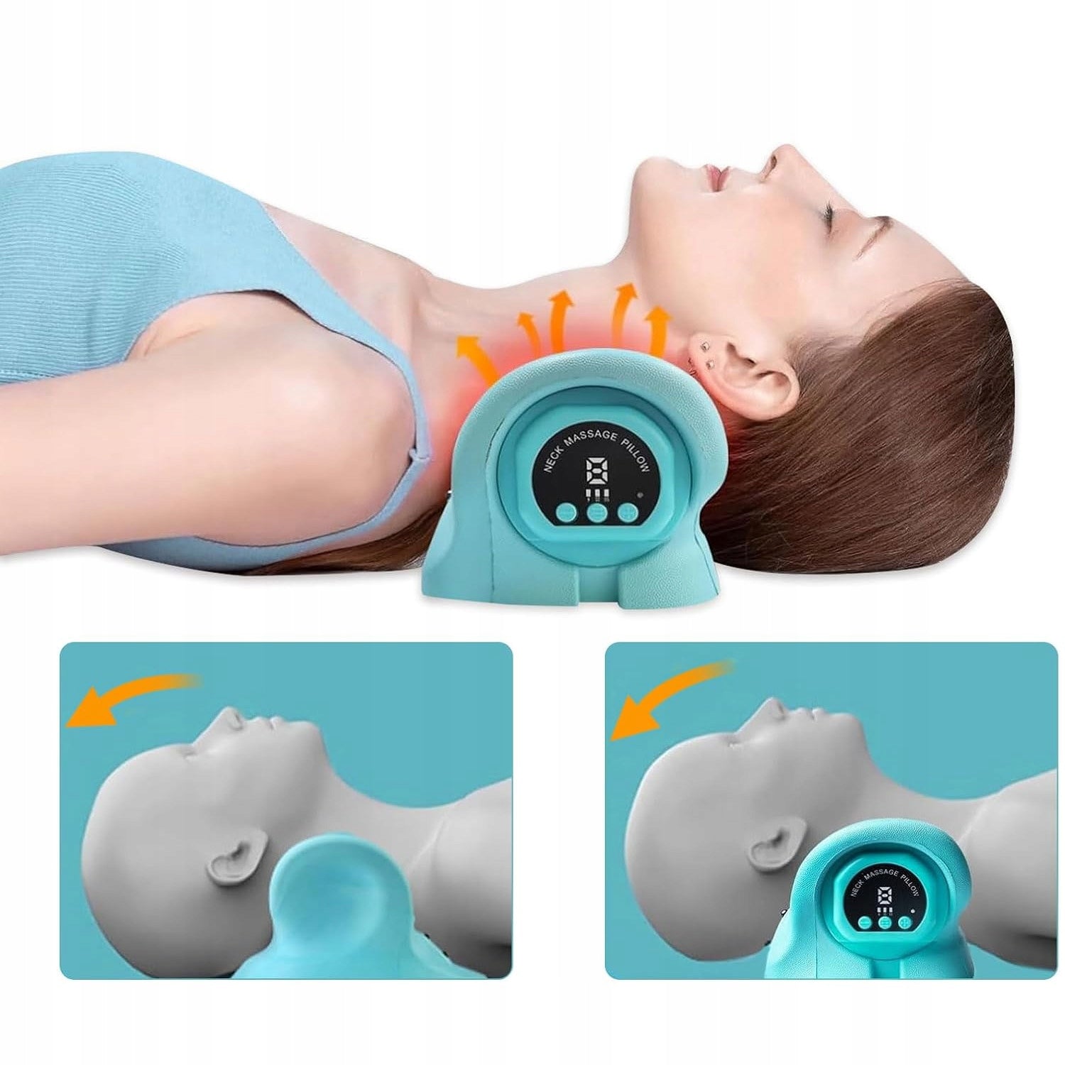 ERGONOMIC MASSAGER WITH EMS AND HEATING FOR THE BACK NECK OF THE HEAD Model ERGONOMICZNY MASAŻER