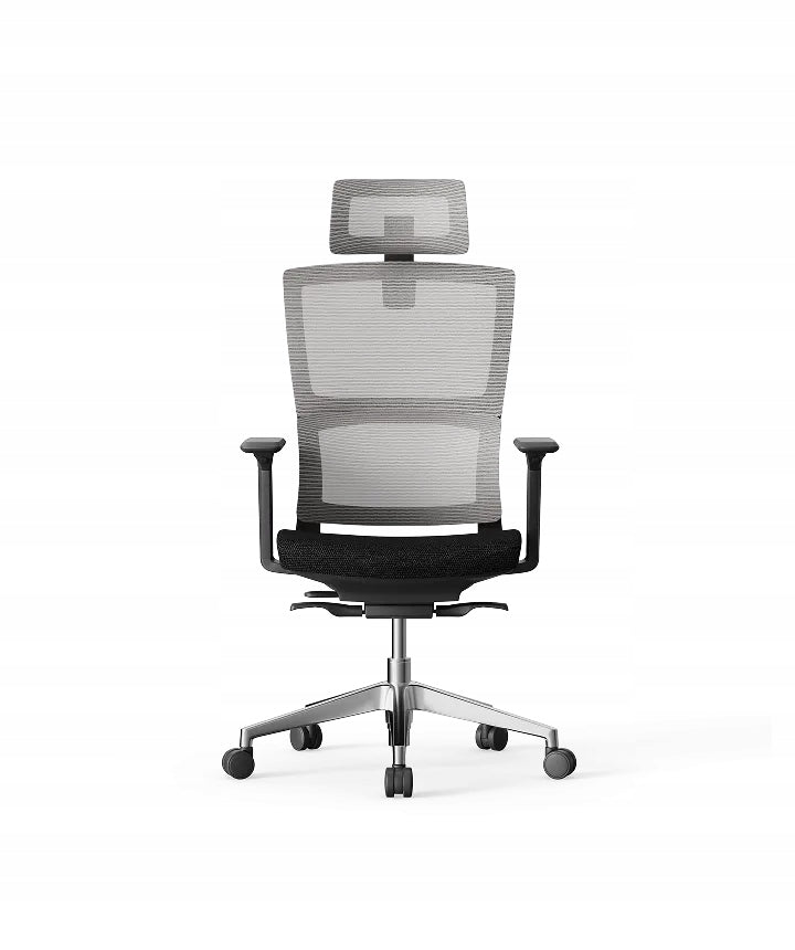 ERGONOMIC OFFICE CHAIR BS2 GREY ADJUSTABLE HEADREST 3D FLEXISPOT