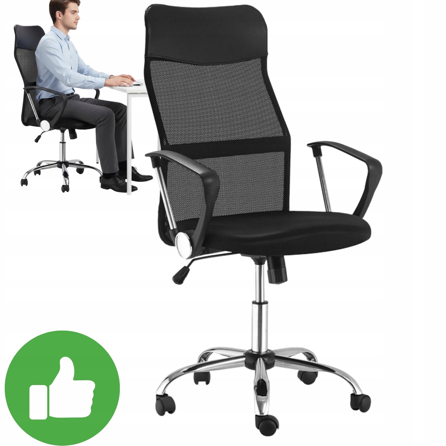 ERGONOMIC OFFICE CHAIR PROLINE PREMIUM MESH MICROGRID 150KG