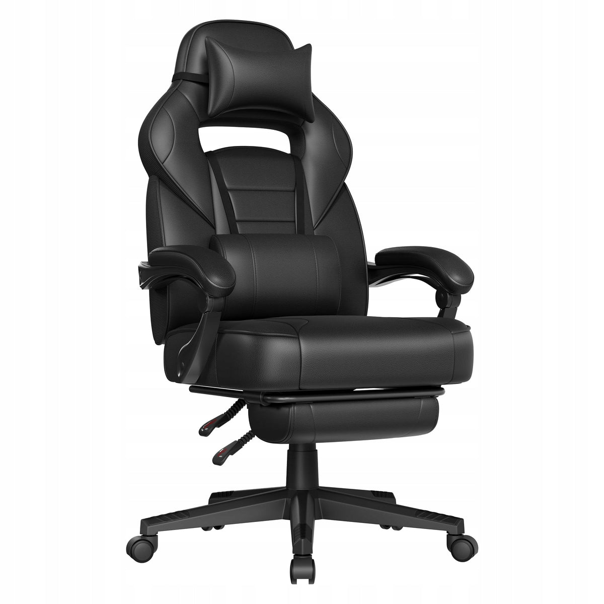 ERGONOMIC OFFICE CHAIR WITH FOOTREST BLACK