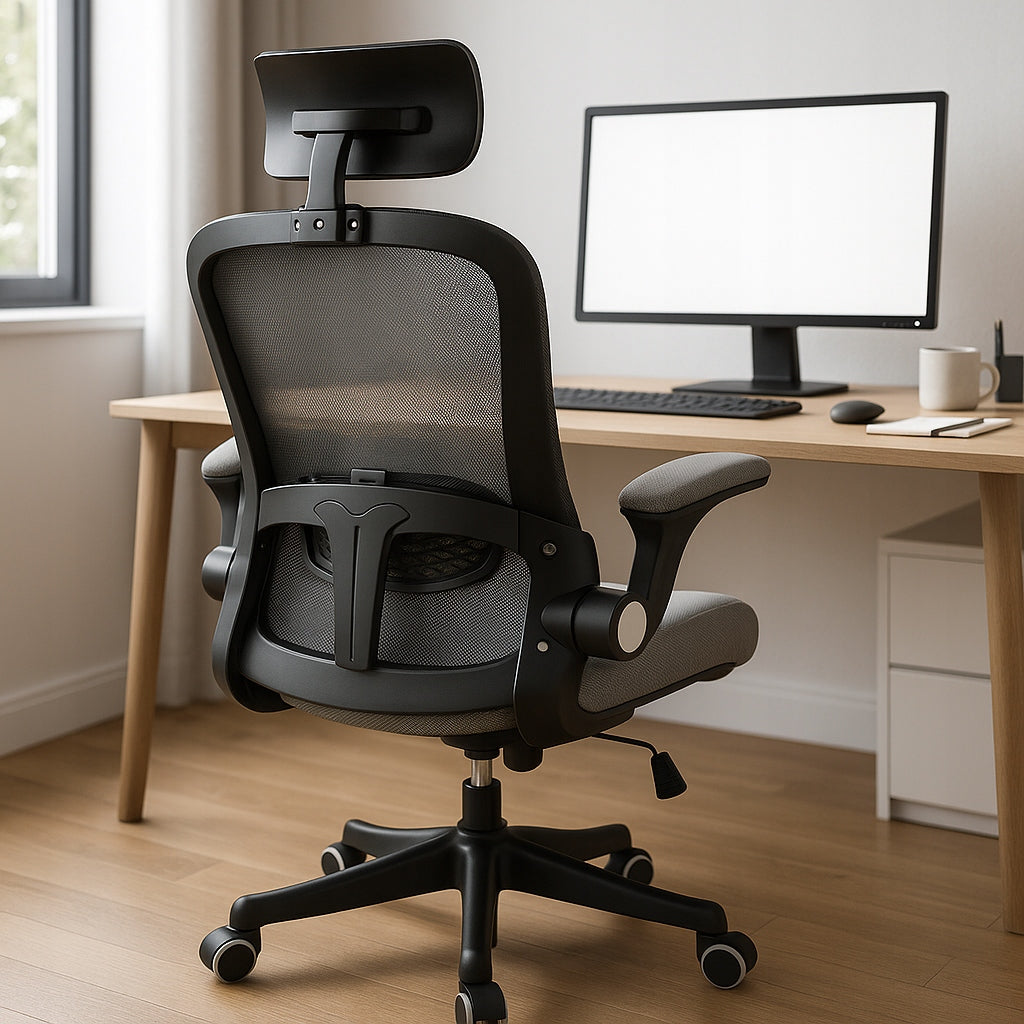 ERGONOMIC OFFICE CHAIR WITH MESH AND HEADREST, BLACK Medical device no