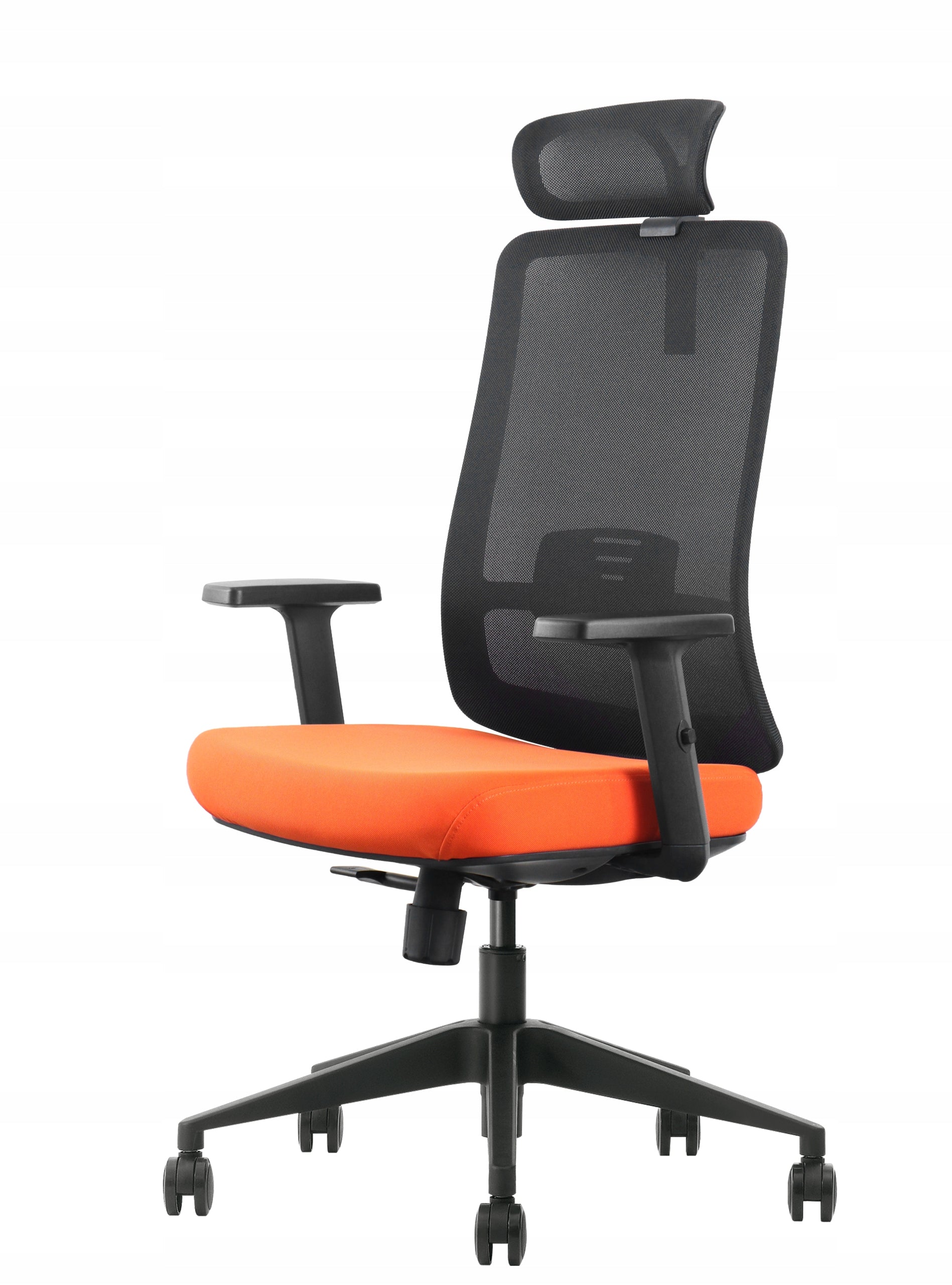 ERGONOMIC OFFICE CHAIR microgrid *** MEETS HEALTH AND SAFETY up to 565 kg. Manufacturer code GV1-BH-12-BLACK-ORANGE