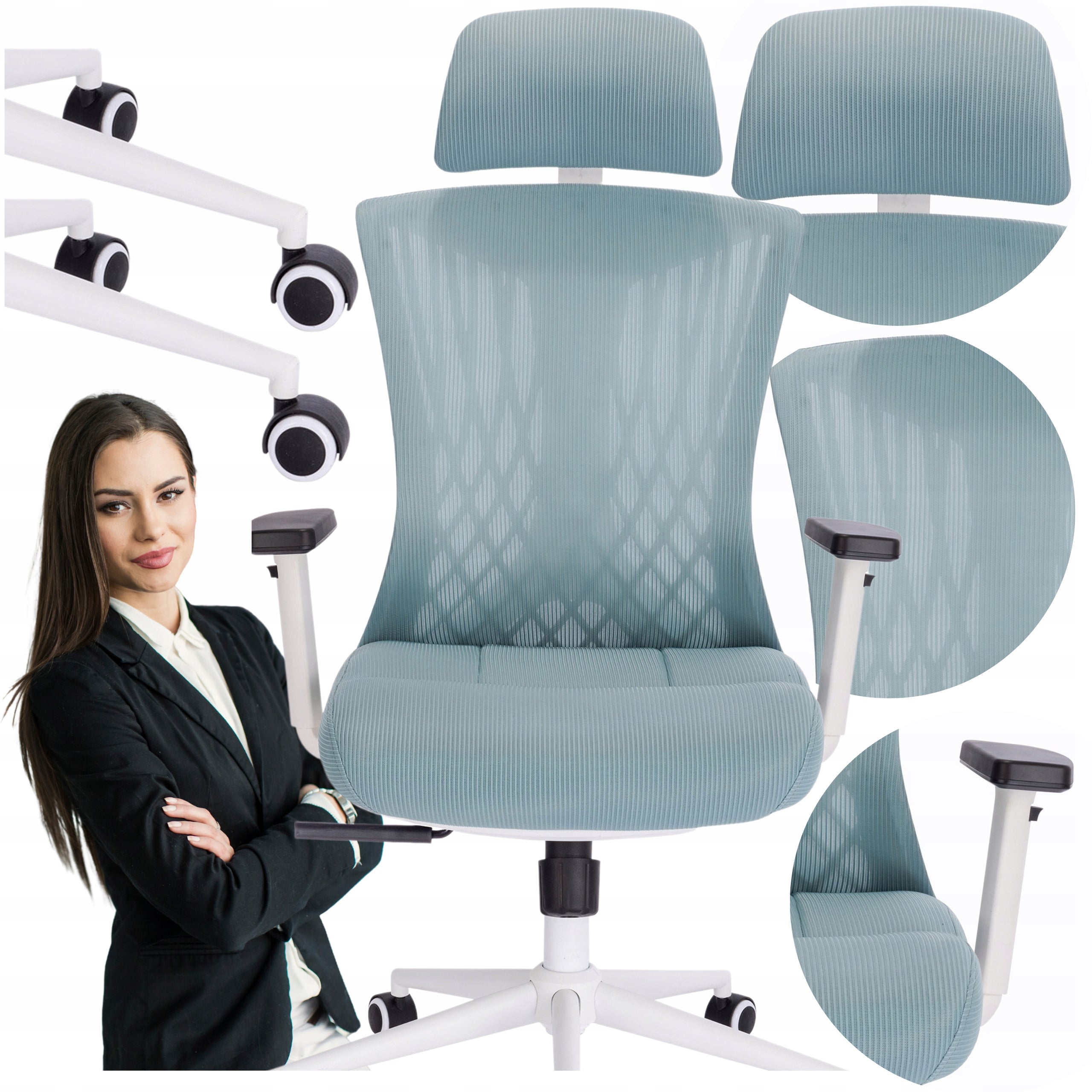 ERGONOMIC OFFICE SWIVEL CHAIR COMFORTABLE ADJUSTABLE PATINA EAN (GTIN) 5905610251840