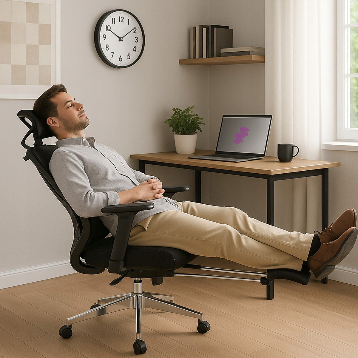 ERGONOMIC Office Chair with Swivel Footrest Spacetronik Adjustable EAN (GTIN) 5903031059663