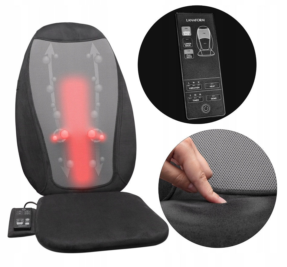 ERGONOMIC SHIATSU MASSAGER, WITH HEATING FUNCTION, LANAFORM Color gray