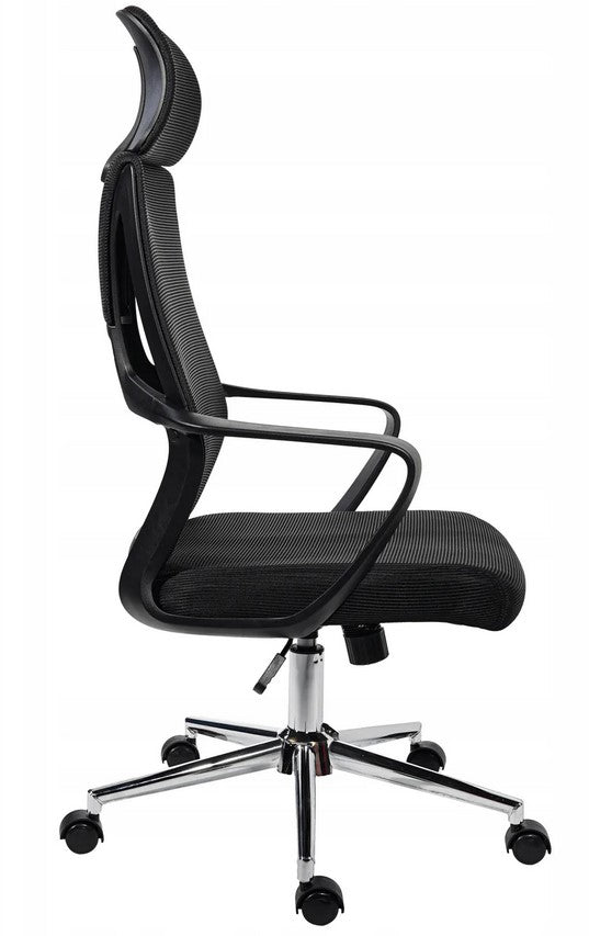 ERGONOMIC SWIVEL CHAIR OFFICE CHAIR COLT BLACK Seat depth 50 cm