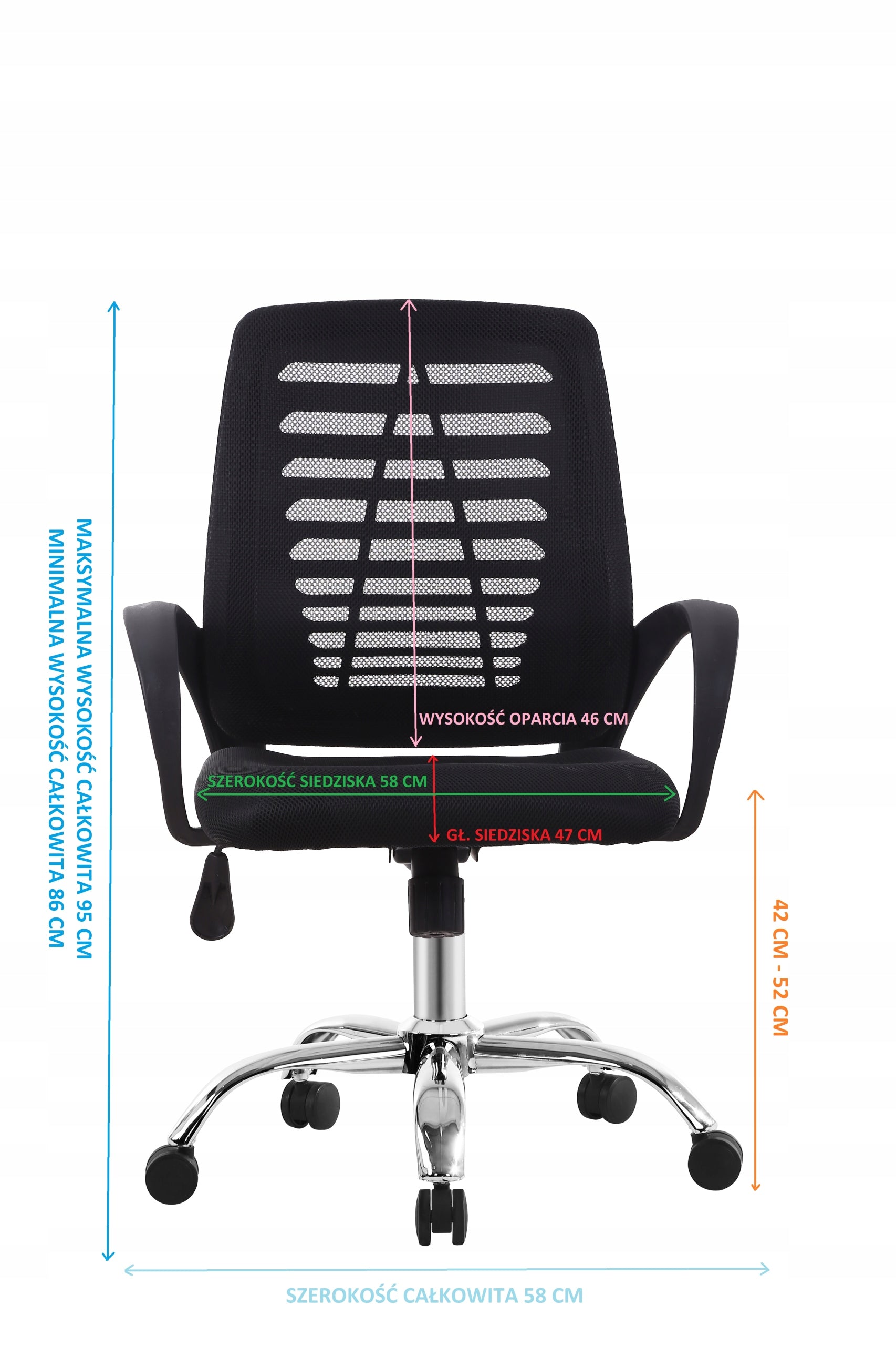 ERGONOMIC SWIVEL CHAIR OFFICE CHAIR NEST BLACK Manufacturer code NEST CZARNY