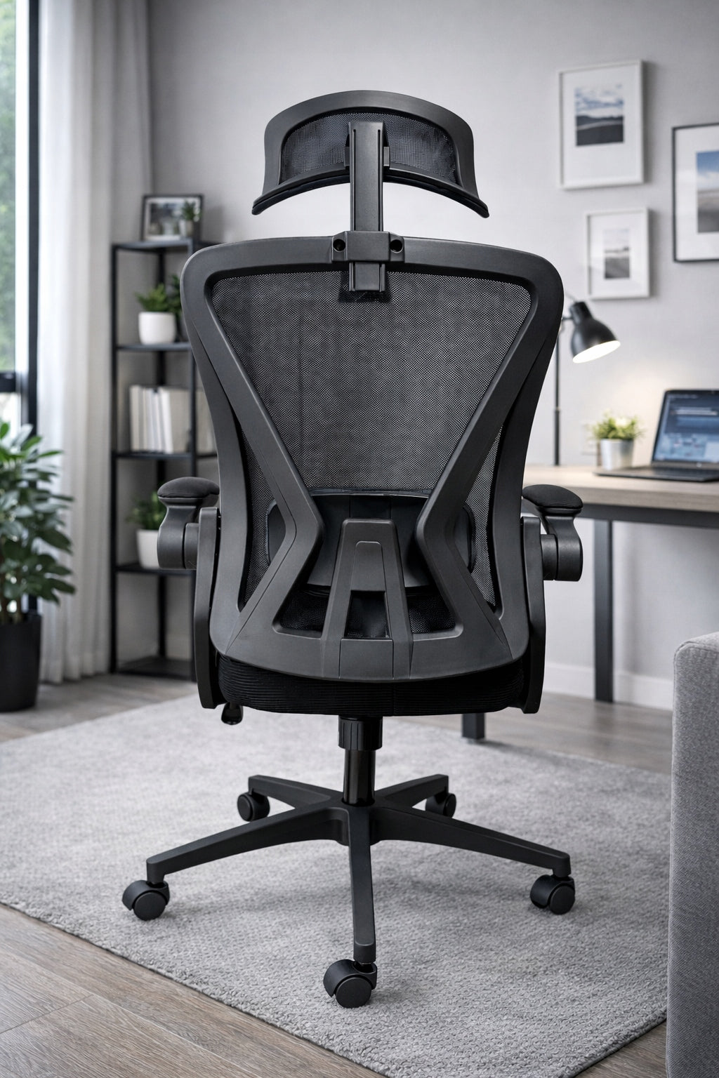 ERGONOMIC SWIVEL OFFICE CHAIR WITH LUMBAR PROFILE HEADREST Brand no brand