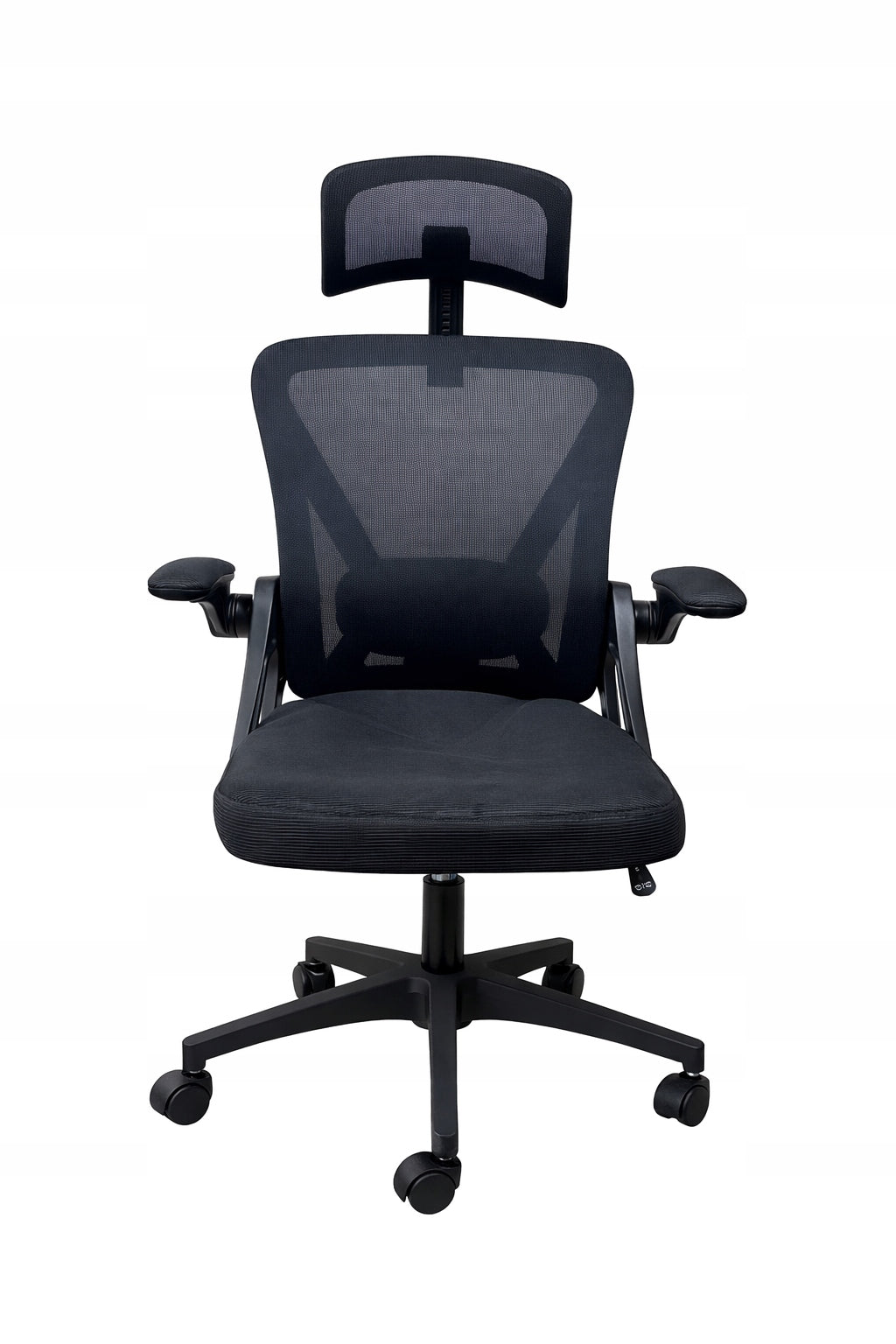 ERGONOMIC SWIVEL OFFICE CHAIR WITH LUMBAR PROFILE HEADREST Manufacturer code HR220