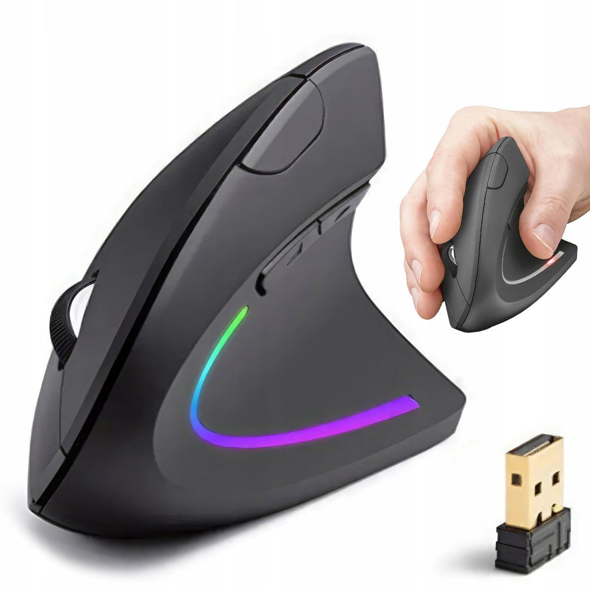 ERGONOMIC VERTICAL WIRELESS MOUSE FOR PC