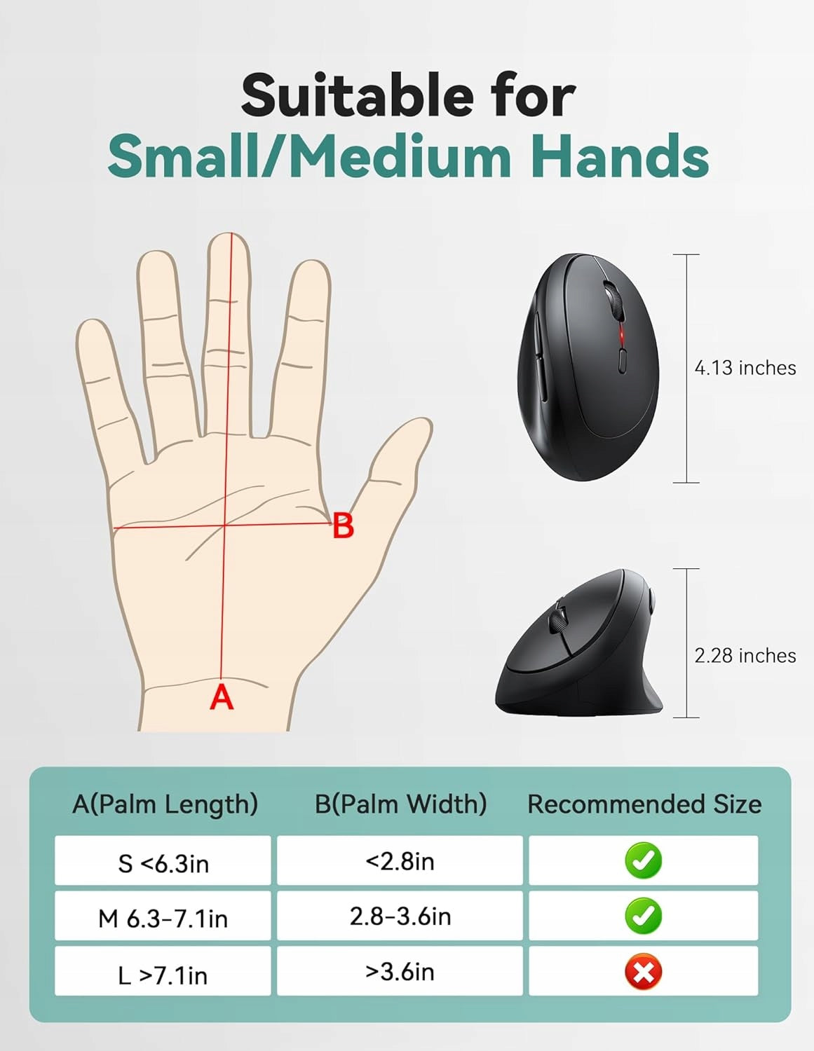 ERGONOMIC VERTICAL WIRELESS MOUSE TECKNET TK-MS017 Manufacturer code TECKNET