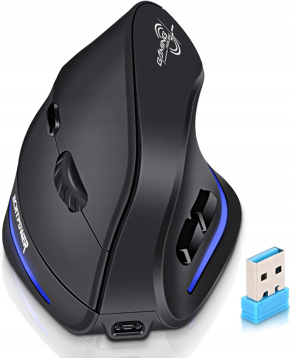 ERGONOMIC WIRELESS VERTICAL MOUSE ECHTPOWER 2,4 GHZ ADJUSTABLE DPI