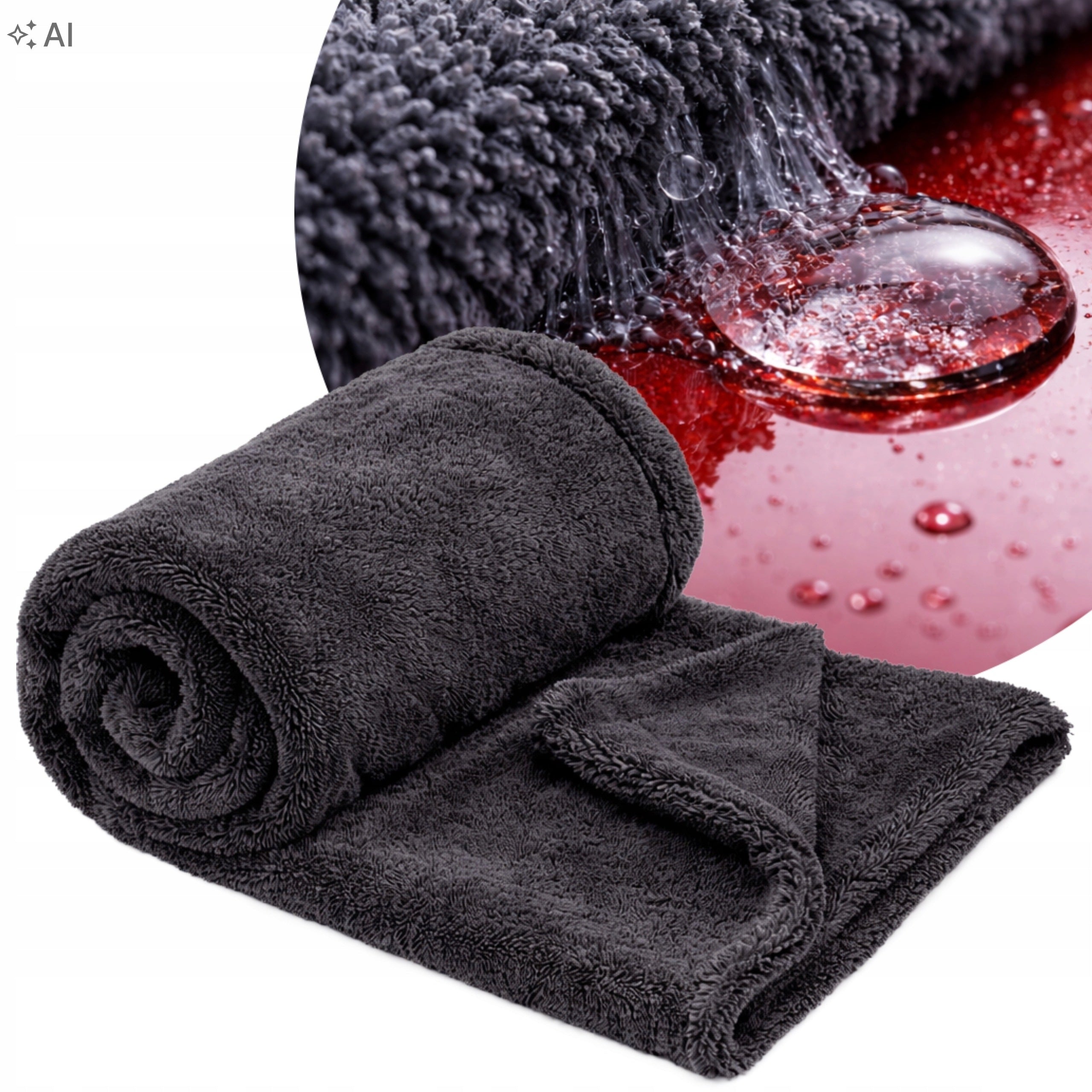 ERKEN car drying towel microfiber 90x70 TWISTED PILE 1600 GSM