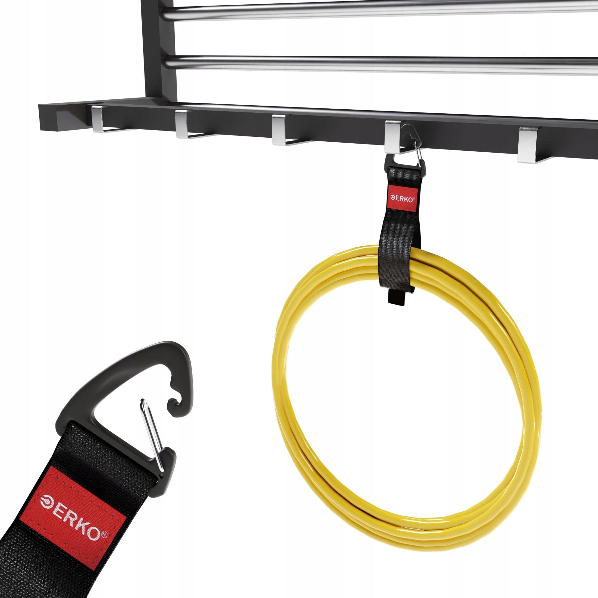 ERKO Velcro straps for cable organization, garage storage 6 pcs. Brand Erko