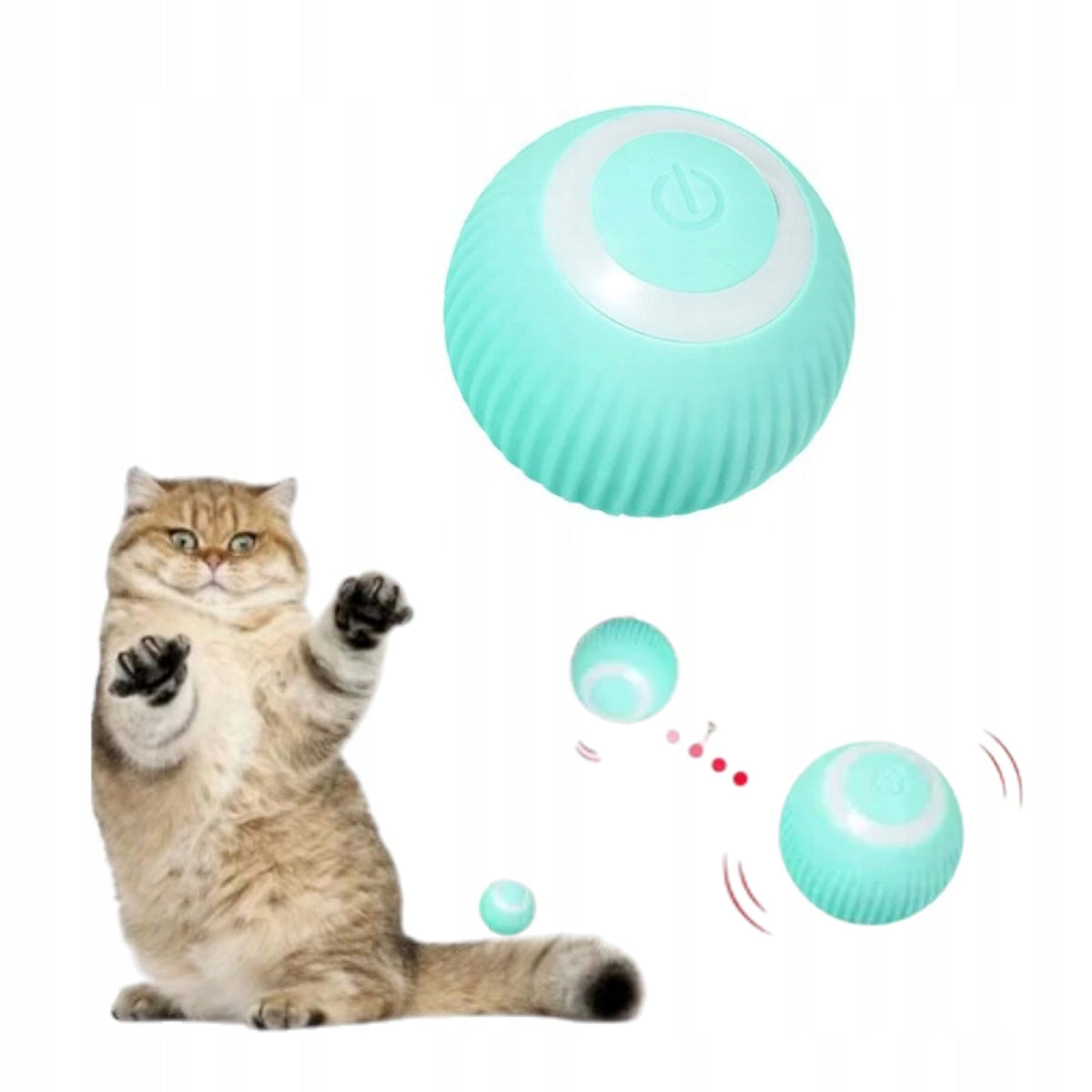 ESCAPE DOG CAT BALL INTERACTIVE ELECTRIC TOY BLUE