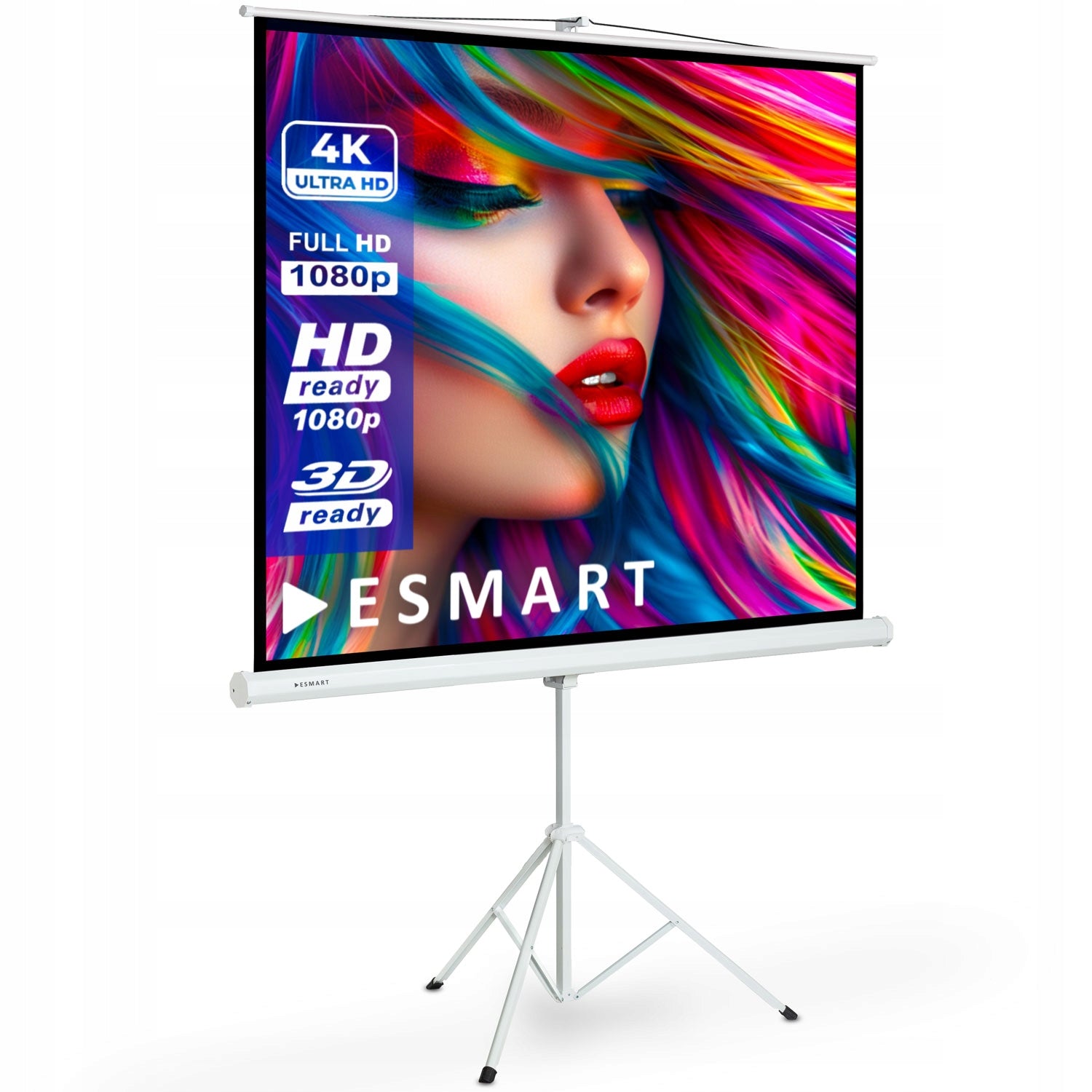 ESMART Economy EXS Tripod Projector Screen | 120 x 120 cm (67") format 1:1