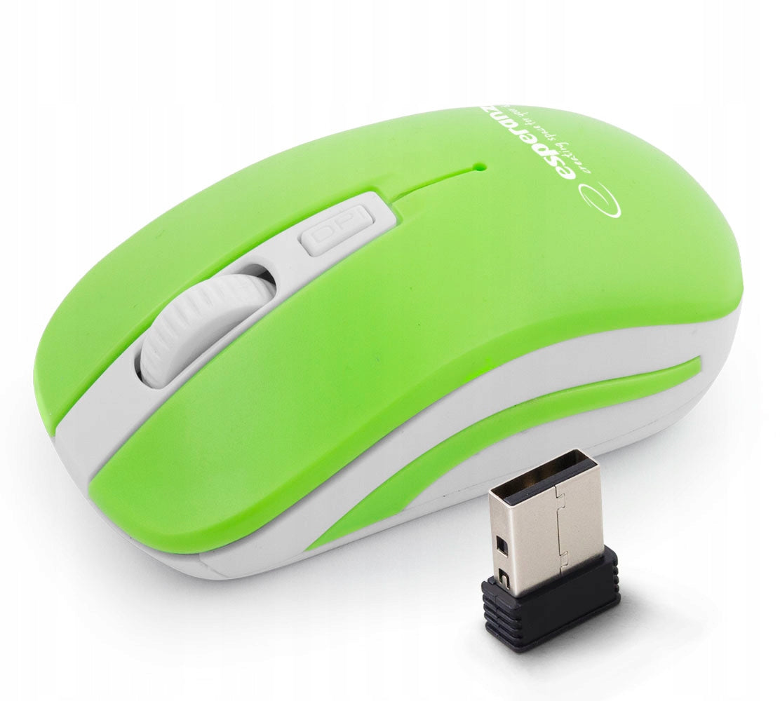 ESPERANZA MOUSE BEZPRZ, 2,4GHz URANUS GREEN/WHITE