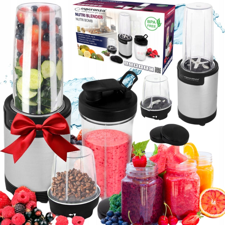 ESPERANZA NUTRI BLENDER 900W, 9 IN 1 NUTRI BOMB
