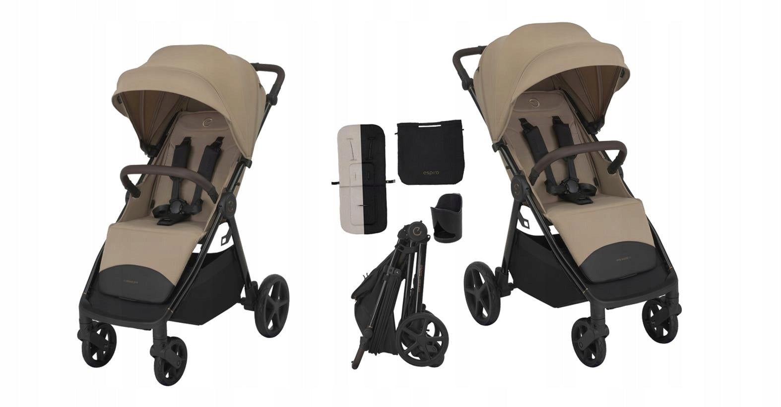 ESPIRO WAVE PRO STROLLER FOR BABY UP TO 22 KG LARGE WHEELS STROLLER