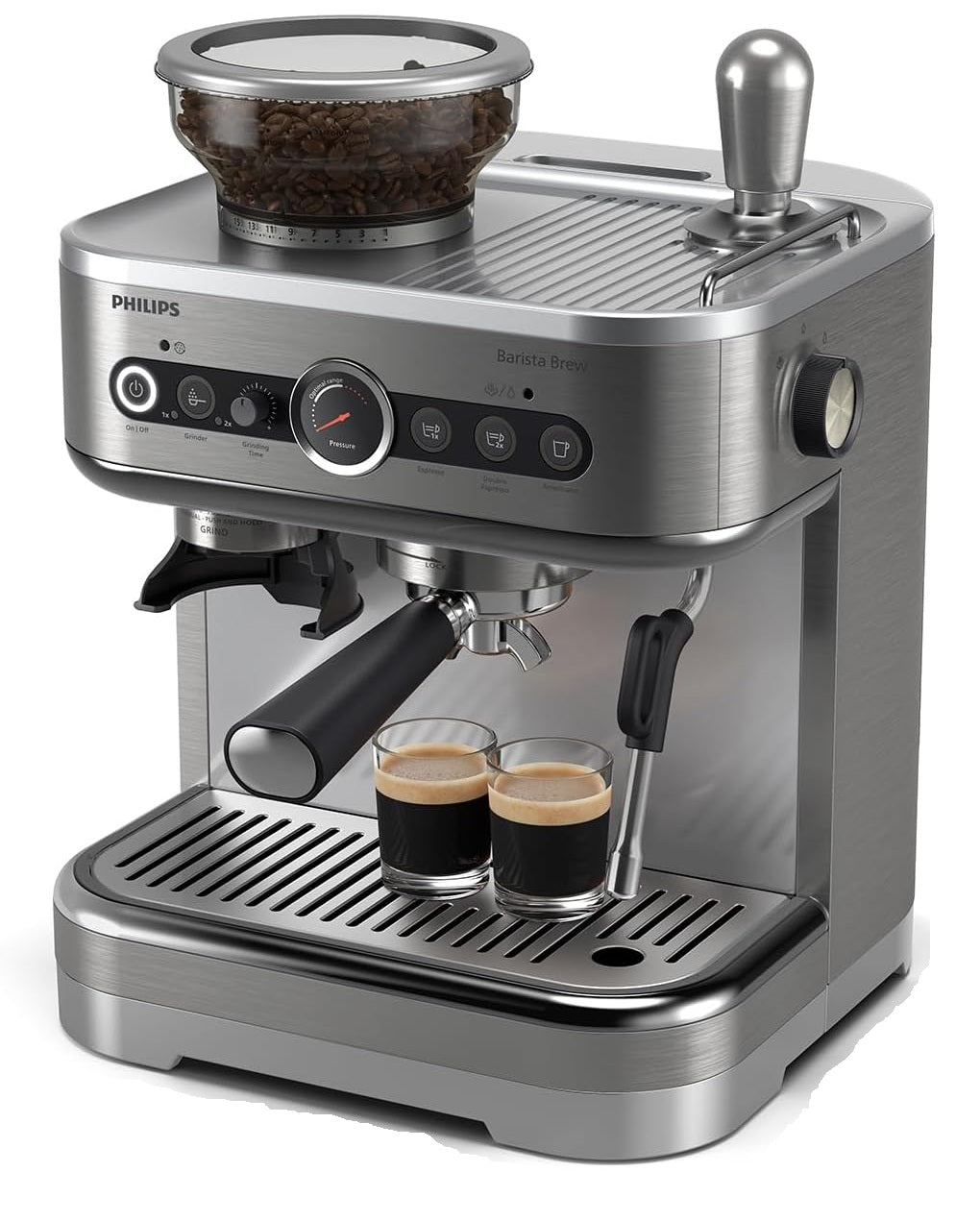 ESPRESSO MACHINE PHILIPS ESPRESSO MACHINE BARISTA PSA3218/01 SILVER Packaging status original