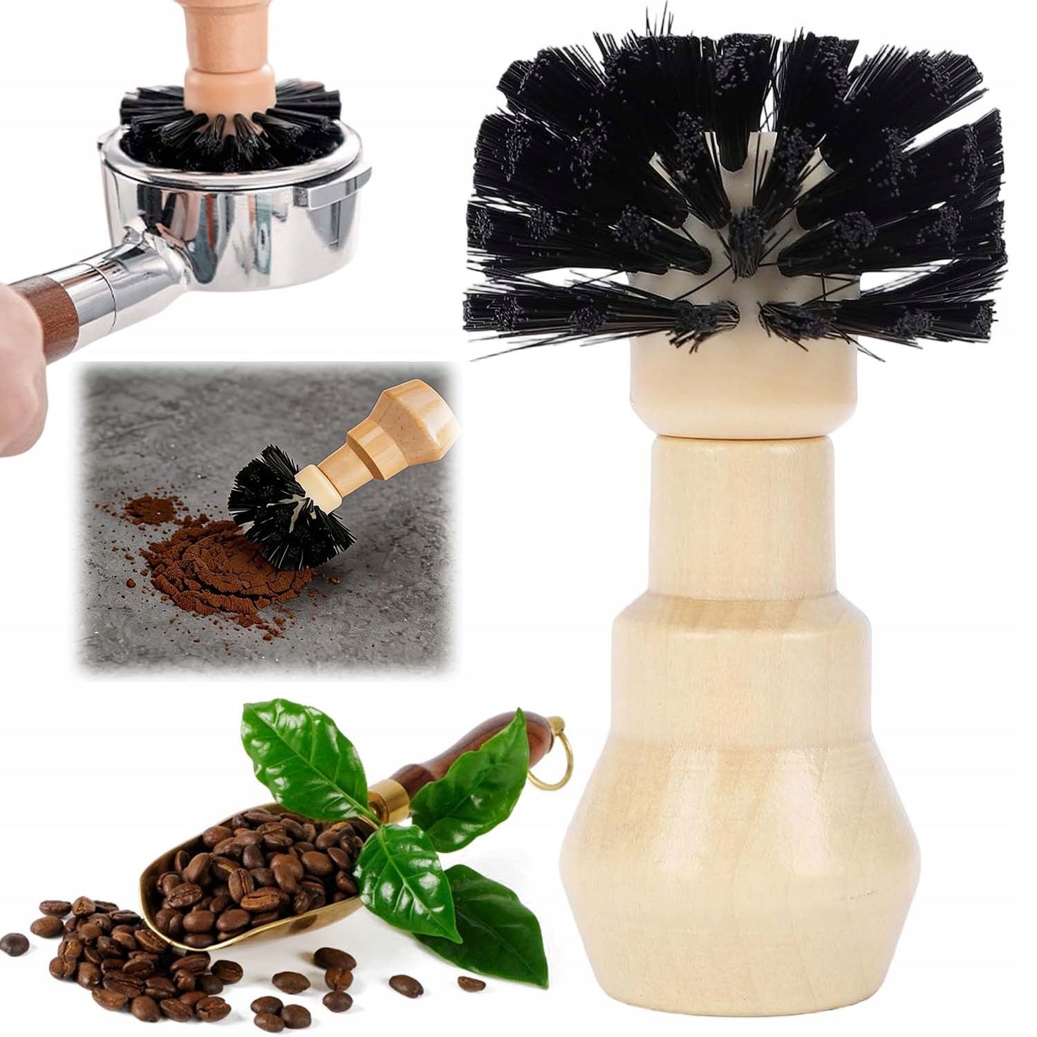 ESPRESSO PORTAFILTER FLASK CLEANING BRUSH DURABLE 58MM