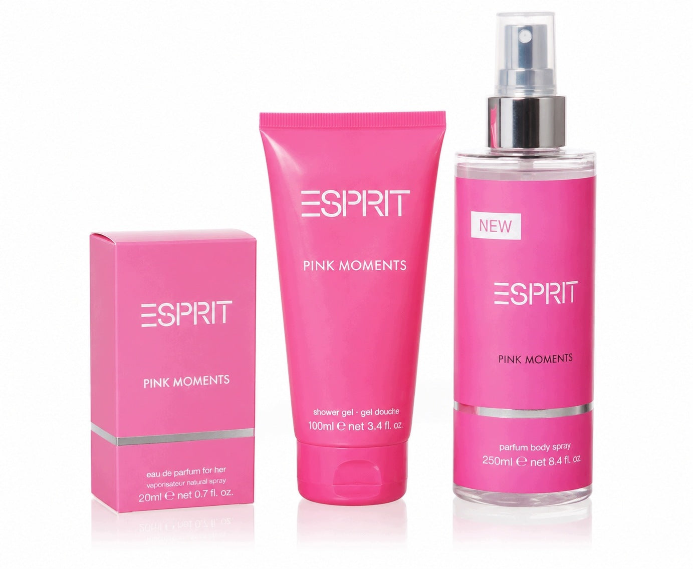 ESPRIT Pink Moments Women's Perfume Set 20 ml + Gel 100 ml + Mist 250m