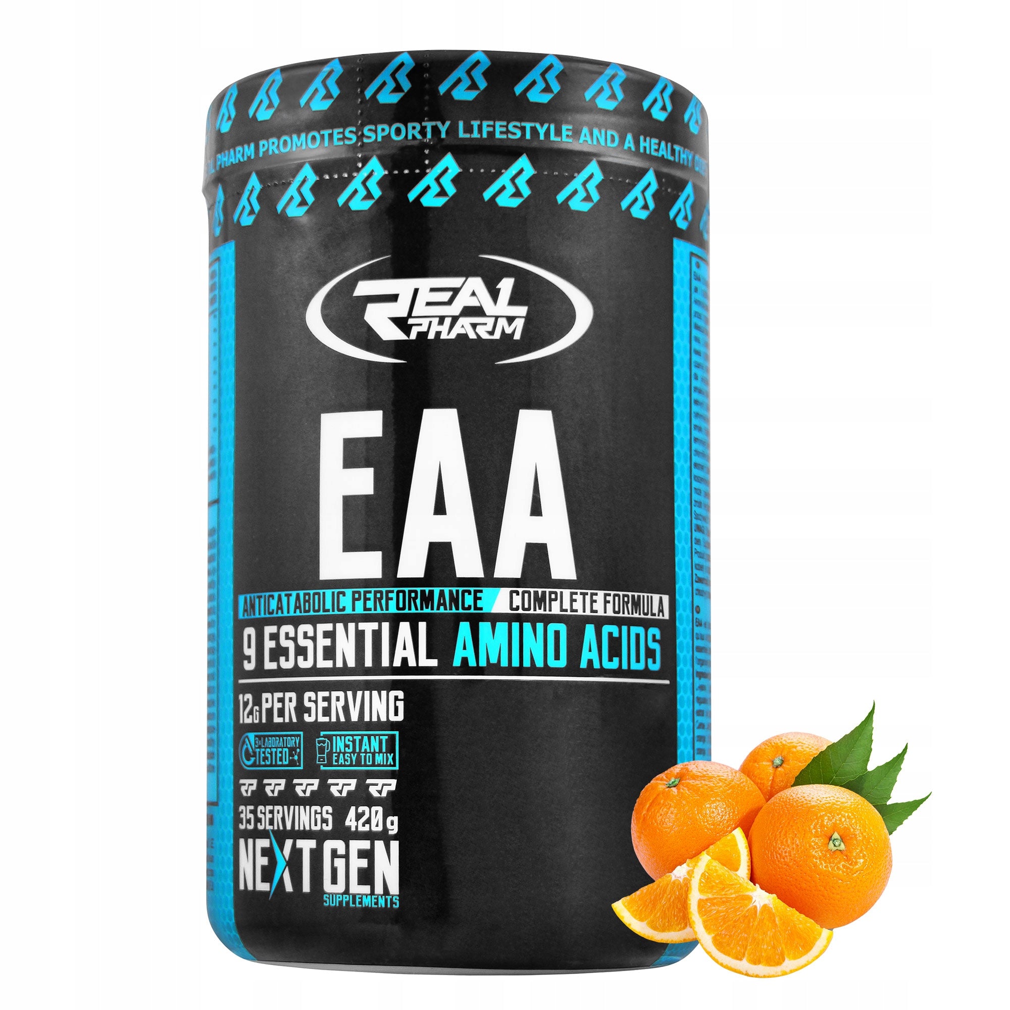 ESSENTIAL AMINO ACIDS REGENERATION EAA 420G ORANGE FLAVOR FROM REAL PHARM