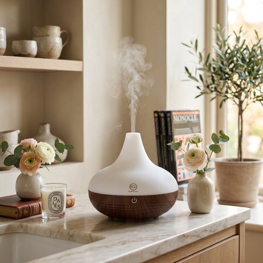 ESSENTIAL OIL DIFFUSER Ultrasonic Humidifier 80ML Dominant color white