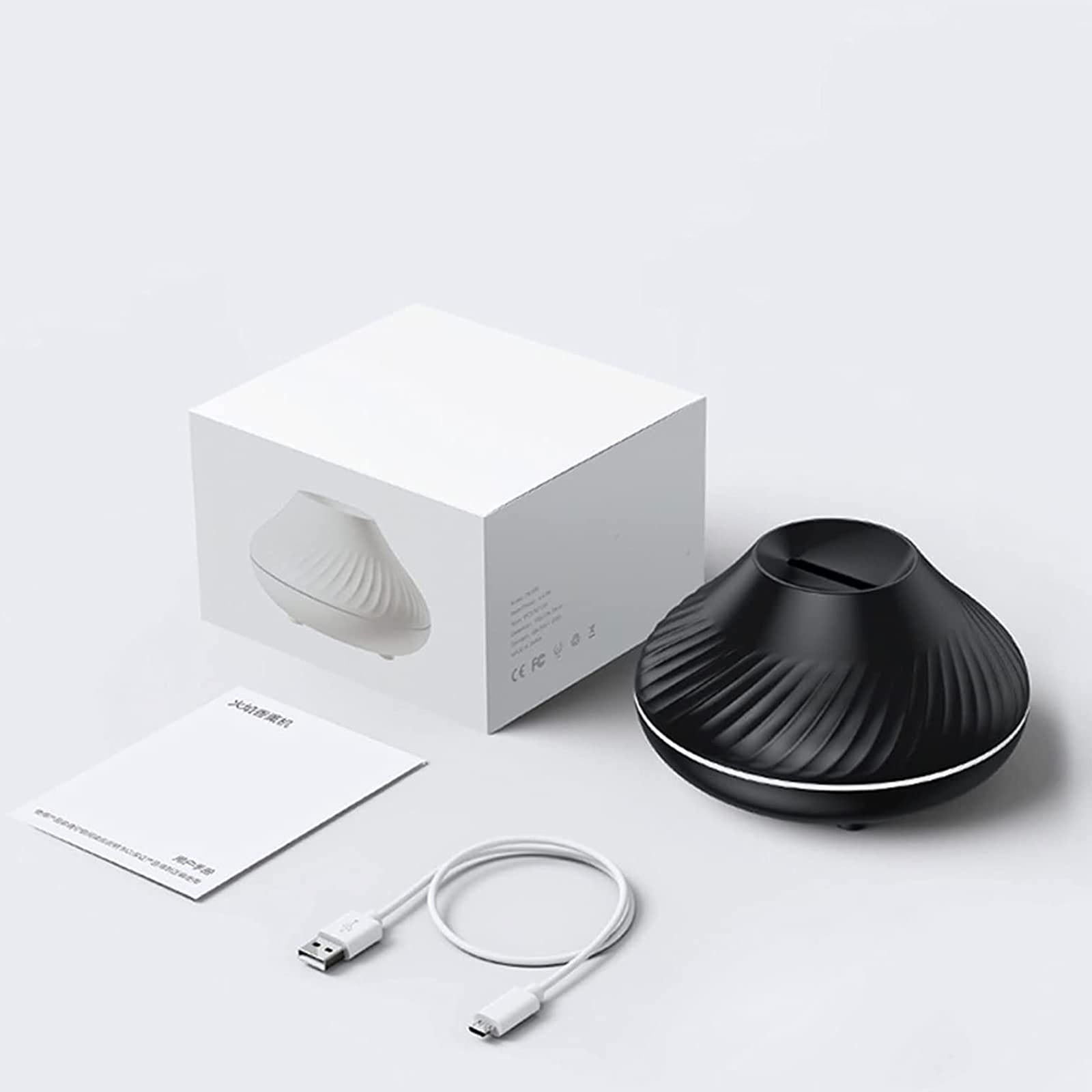 ESSENTIAL OIL DIFFUSER WITH 7-COLOR, 130ML, HUMIDIFIER Dominant color black