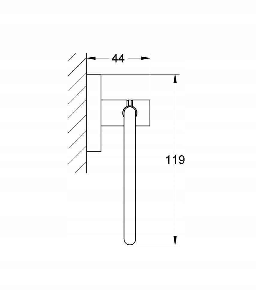 ESSENTIALS PAPER HOLDER brushed hard graphite 40689AL1 Packaging status original