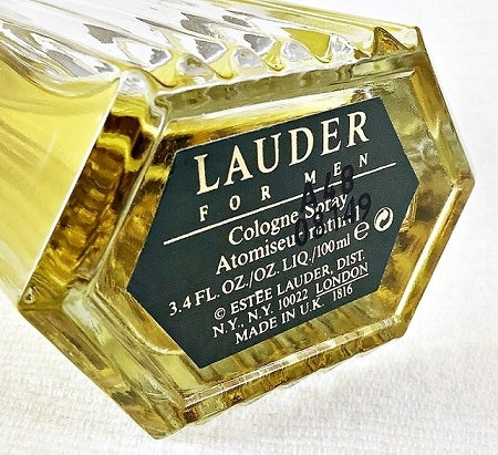 ESTEE LAUDER LAUDER FOR MEN 100ML COLOGNE SPRAY EDC UNIQUE Olfactory group woody