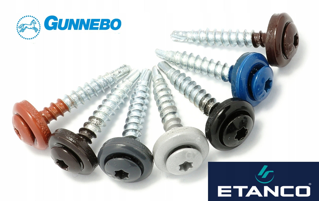 Dachschrauben Etanco, RAL9006/RR40, 4,8x28 mm, 250 Stk. 