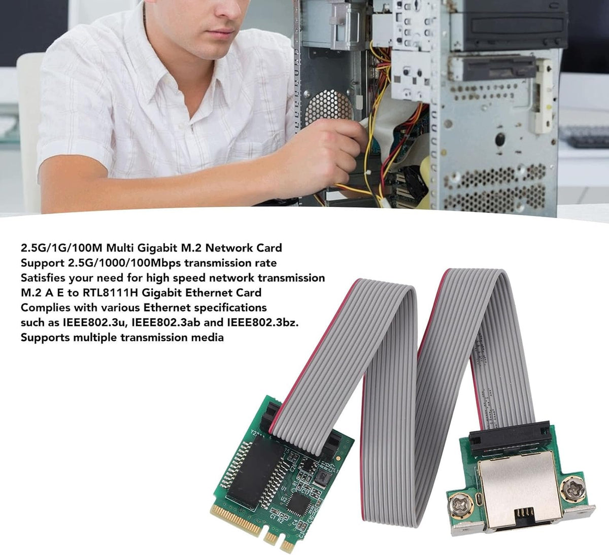 ETHERNET CARD 2,5G M.2 A+E RJ45 GIGABIT Manufacturer no brand