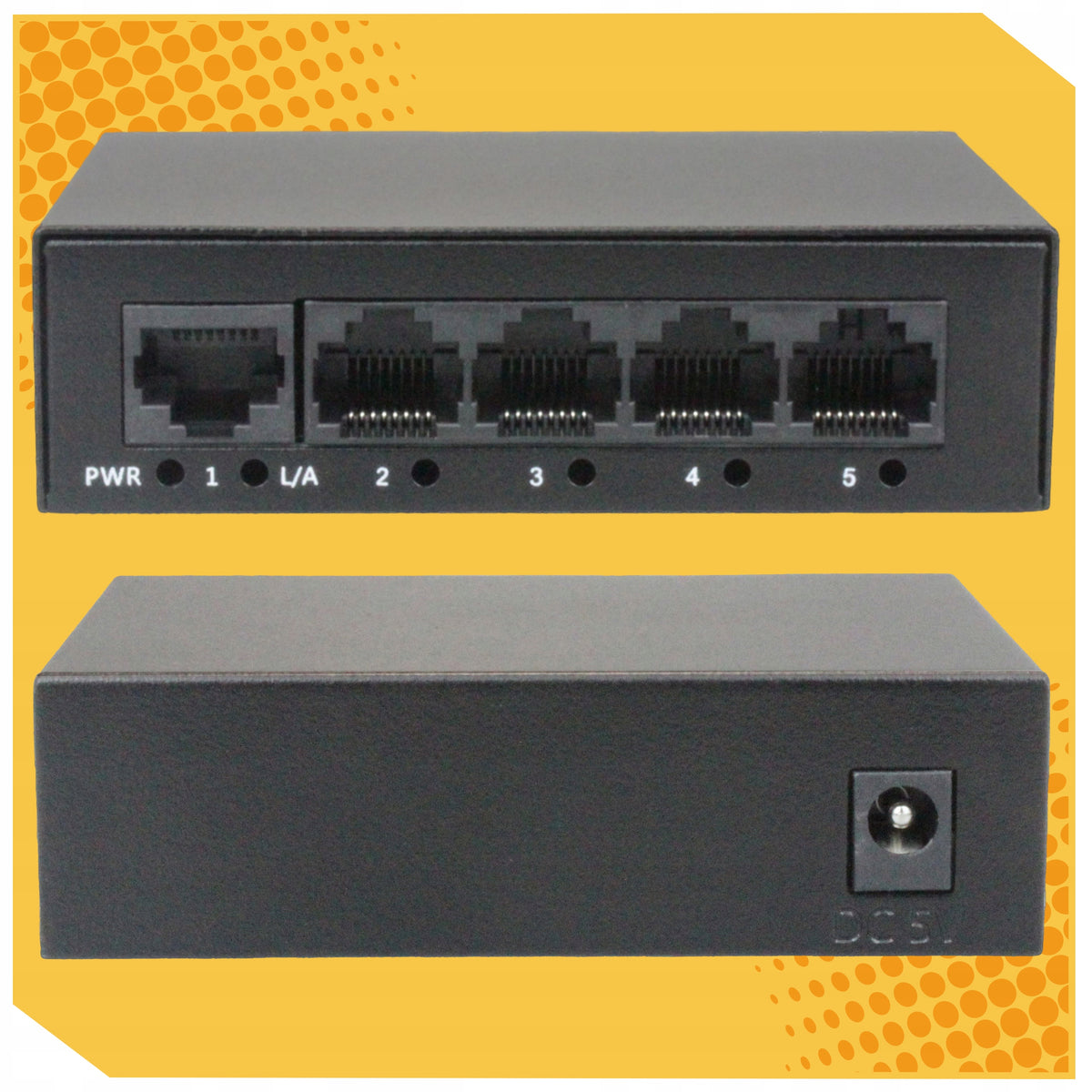ETHERNET NETWORK SWITCH UNMANAGED 5 PORTS 100MB/S RJ45 Manufacturer code SWITCH 5 PORTÓW NIEZARZĄDZALNY