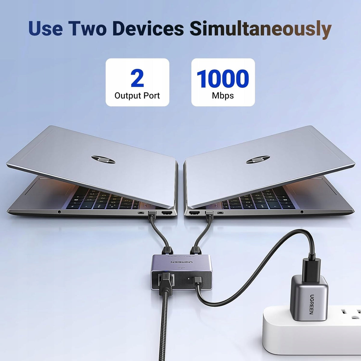 ETHERNET SPLITTER 1000MB/S 1 TO 2 GIGABIT LAN PORTS Manufacturer Ugreen