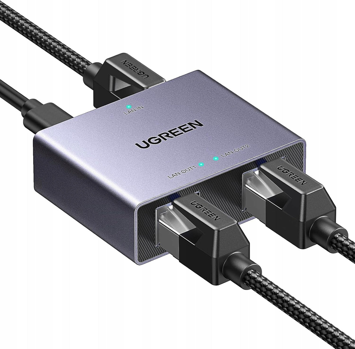 ETHERNET SPLITTER 1000MB/S 1 TO 2 GIGABIT LAN PORTS
