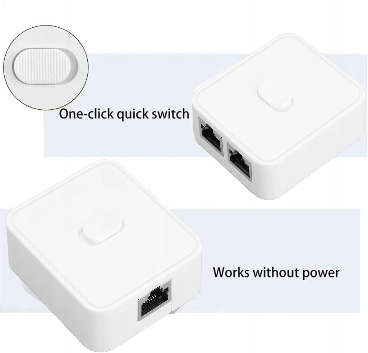 ETHERNET SWITCH GIGABIT 2 PORTS RJ45 1000 MBPS SPLITTER LAN Manufacturer no brand