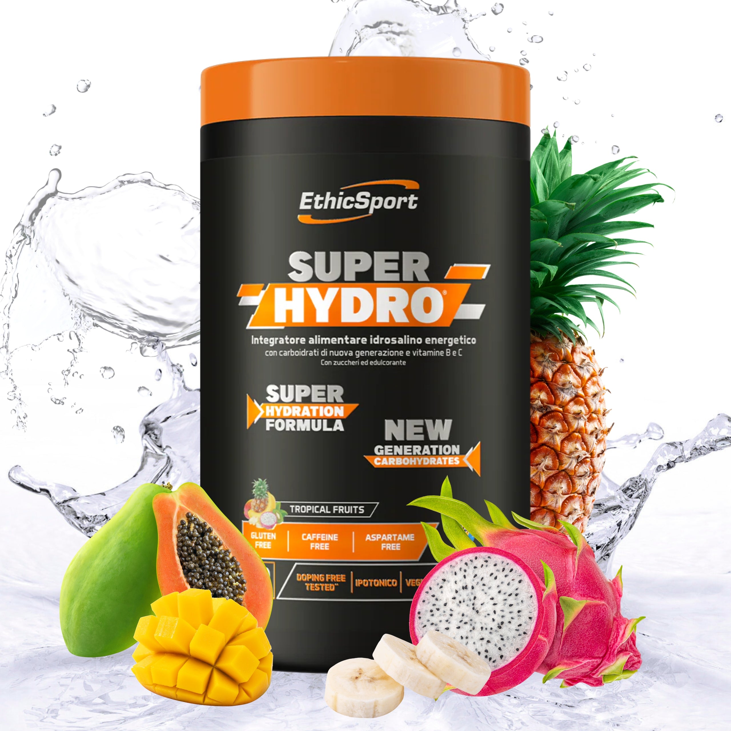 ETHICSPORT SUPER HYDRO EXOTIC 500G HYPOTONIC DRINK ISOTONIC ELECTROLYTES
