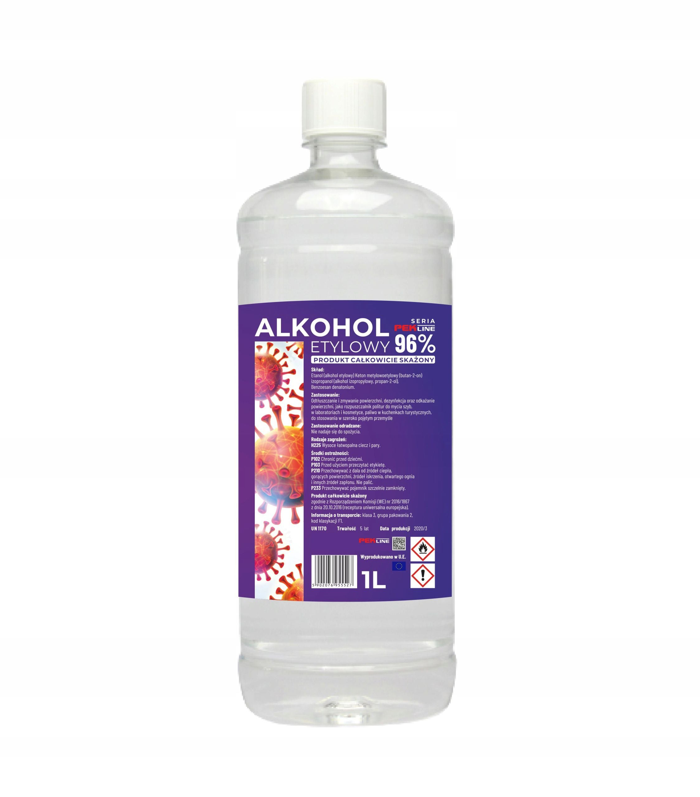 ETHYL ALCOHOL ETHANOL SPIRIT DISINFECTION 96% 1L