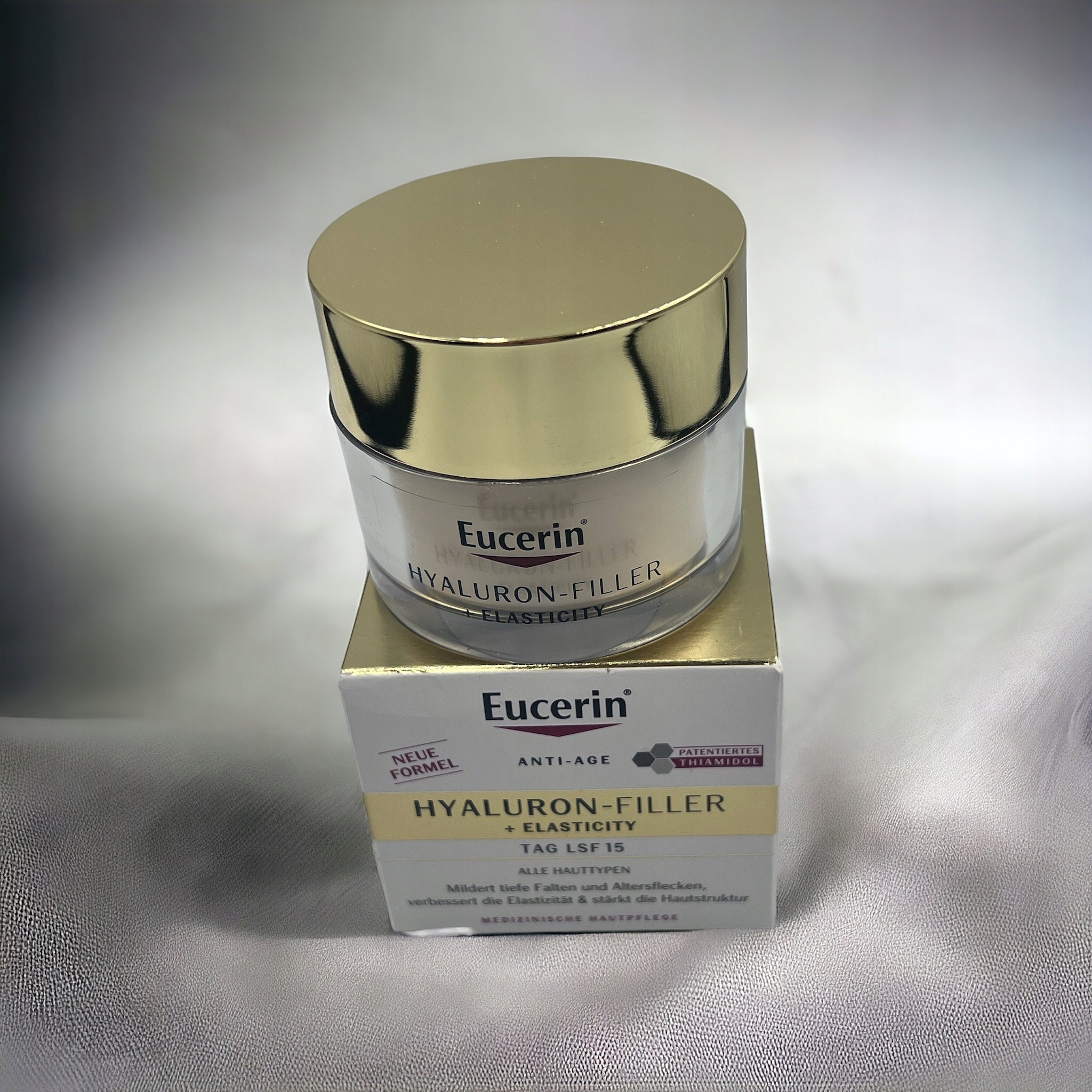 Dieninis veido kremas nuo raukšlių Eucerin Hyaluron Filler + Elasticity SPF15, 50 ml