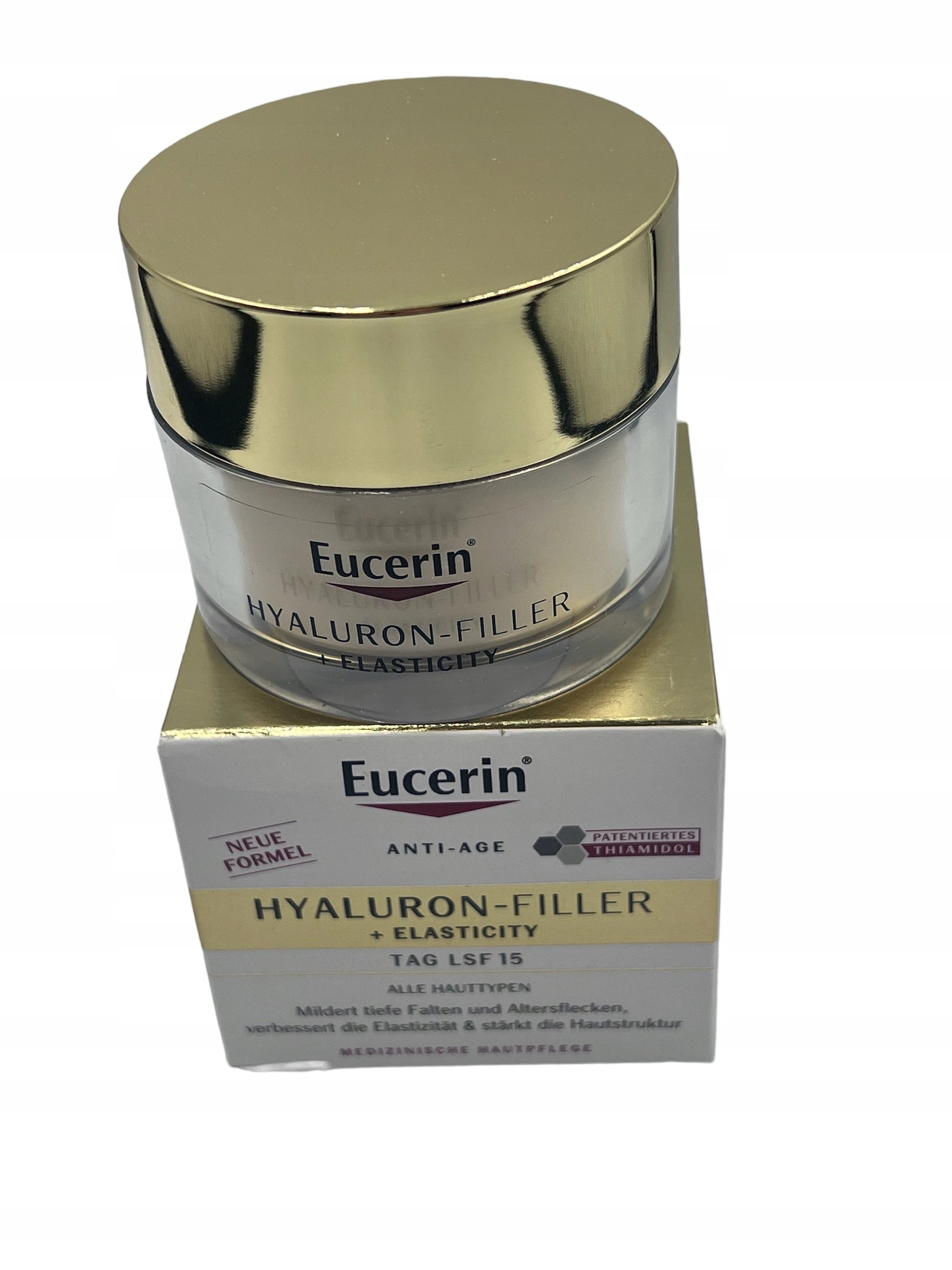 Dieninis veido kremas nuo raukšlių Eucerin Hyaluron Filler + Elasticity SPF15, 50 ml