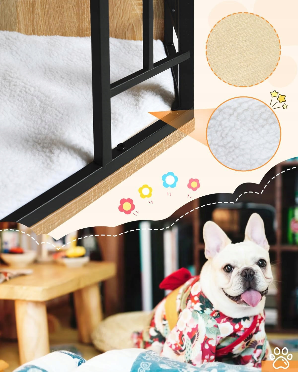 EUGAD CORNER DOG PLAYPEN HOME CAGE CABINET BOOKCASE 111 X 67 X 60 CM Kind cage