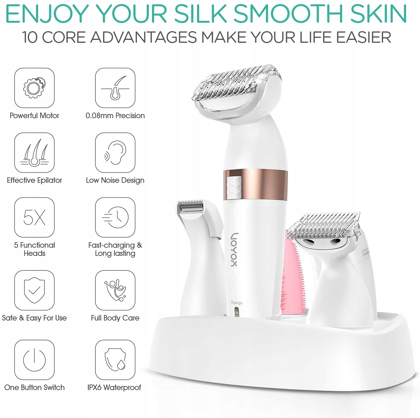 EUROBUY 4 in1 WOMEN'S SHAVER/BODY FACE BIKINI /UK Charging time 60 min
